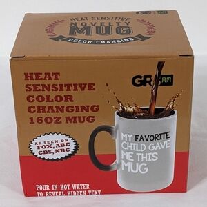 My Favorite Child Gave Me This Mug Heat Sensitive Novelty 16 oz Ceramic Mug, NEW